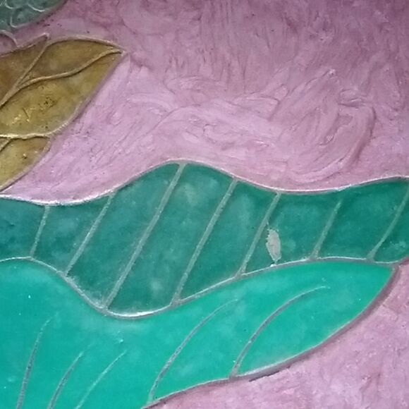 VTG,Cloisonne Brass Metal Enamel Hand Painted Hummingbird Flower Covered Bowl - Picture 10 of 15